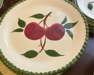 Blue Ridge Pottery "Cherry" Pattern Dinner Plates