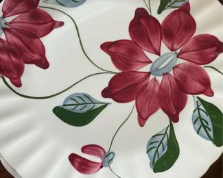 Blue Ridge Southern Pottery Poinsettia Dinner Plate