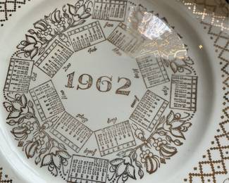 Vintage Calendar Plates (1962, 1966, 1969)