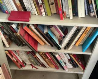 Assorted Cookbooks and Fiction Books