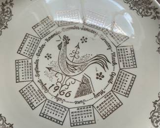 Vintage Calendar Plates (1962, 1966, 1969)