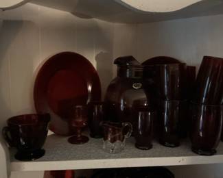 Anchor Hocking Royal Ruby Glassware Collection