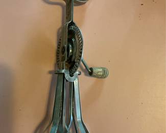Vintage Ekco "High Speed" Egg Beater with Wood Handles