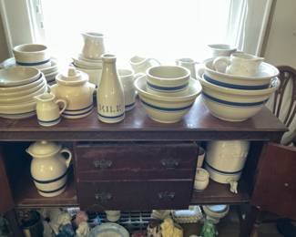 Robinson Ransbottom Blue Bands Stoneware Set