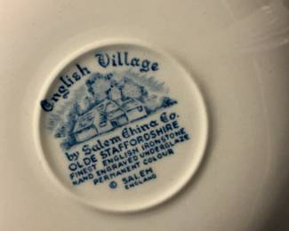 English Village by Olde Salem Staffordshire Ironstone Plate