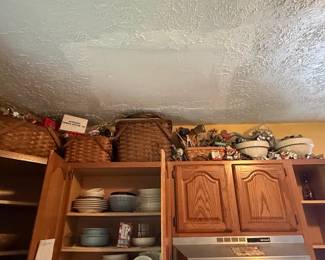 Assorted Kitchenware, Baskets, and Cookie Cutters