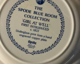 Spode Blue Room Collection "Girl at Well" Plate