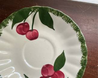 Blue Ridge Southern Potteries Hand-Painted Cherry Pattern Saucer