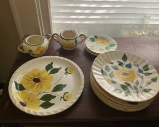 Blue Ridge Hand Painted "Sunflower" China Set