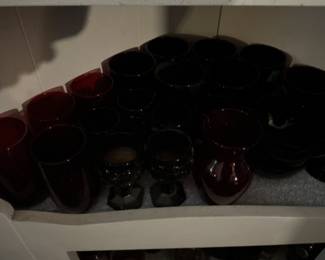 Anchor Hocking Royal Ruby Glassware Collection