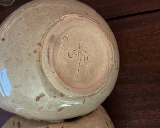 Hand-Thrown Ceramic Divided Serving Dish with Handle