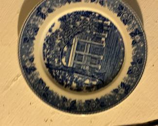 John Roth & Co. "Old English" Blue Willow Pattern Plate