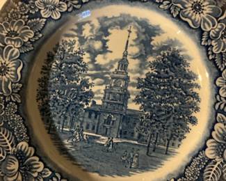 Liberty Blue "Independence Hall" Plate