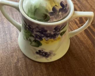 Vintage Hand Painted Nippon Sugar Bowl with Lid