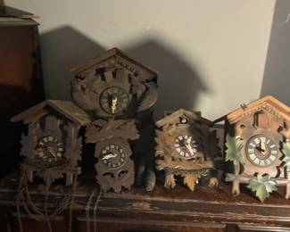 Black Forest Cuckoo Clocks (Set of 4)