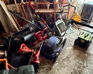 Kobalt Electric Lawn Mower and Yard Tools Assortment