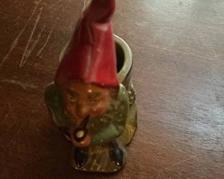 Vintage Ceramic Gnome Planter Figurine
