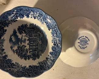 J.G. Meakin "Chequers" Buckinghamshire Romantic England Plates (Set of 7)