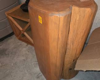 Solid wood stool/side table