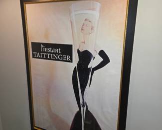 Champagne Tattinger large framed poster