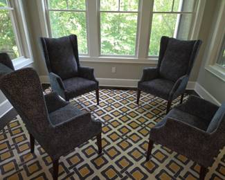 4 Wingback chairs