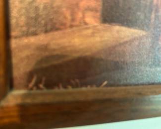 #066 Acrylic on canvas seascape 15x23" Framed $75.00