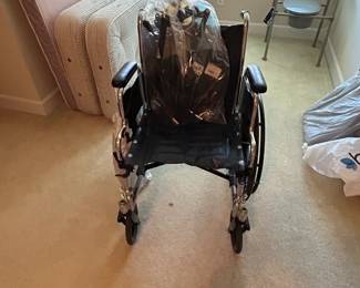 #076 invacare wheel chair up stairs 18.5 wide with cushions you move upstairs $50.00