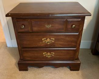 #071 bedside table with 2 drawers 26x16x25 you move upstairs $45.00