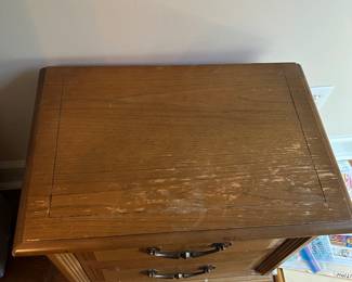 #024 Bassett Pair of end table/nightstand 24x16x24" (one As Is finish) $75.00