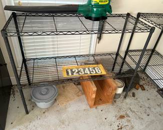 #091 metal shelf 48x18x37 $30.00 #092 metal shelf 48x18x37 $30.00