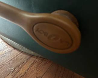 #004 Lazy Boy leather recliner on continuous foot. Green $120.00