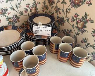 #105 Coventry "Liberty" Stoneware 32 pc set $100.00