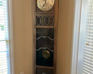 #013 Grandfather clock w weights 16.5x9.5x83" $200.00