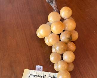 #108 Vintage Italian Alabaster grape cluster $40.00