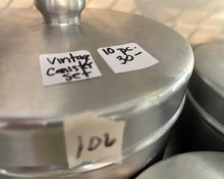 #106 Vintage canister set 10 pcs $30.00