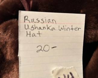 #114 Russian Ushanka Winter Hat $20.00