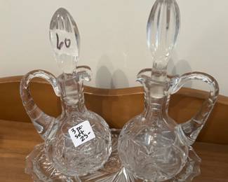 #060 3 pc Oil and Vinegar set $25.00