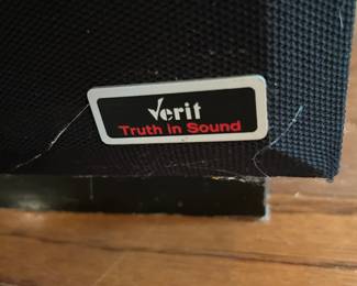 #037 Verit Truth in Sound Speakers Pair 15x10x42" $75.00