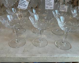 #098 Gorham crystal "Cherrywood" Sherbert/Chapagne glasses 6 pcs $30.00