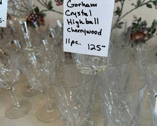 #101 Gorham crystal "Cherrywood" Highball glasses 11 pcs $125.00