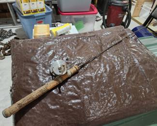 brass pole with reel