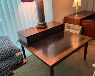 Retro side table and lamp