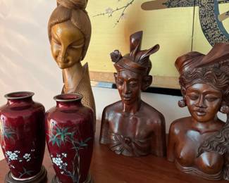 Misc Old carvings and vases