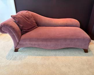 Purple velvet chaise lounge