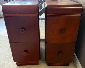 Pair of 2 drawer side tables.