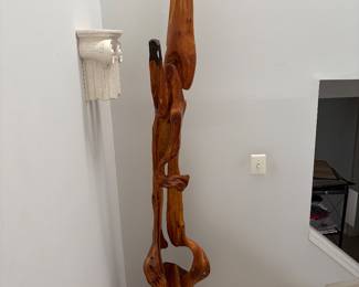 “the Magus” wood sculpture by Pia