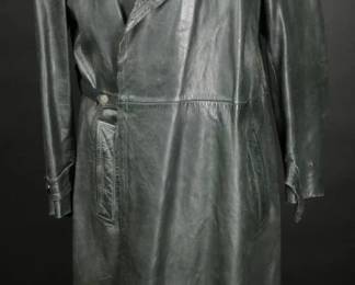 WWII German Leather Officer's Greatcoat