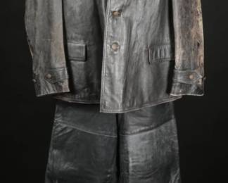 Soviet Navy Cold War Leather Technical Uniform Set