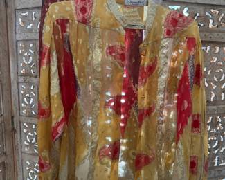 dior blouse and scarf set