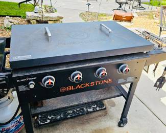 Black stone grill